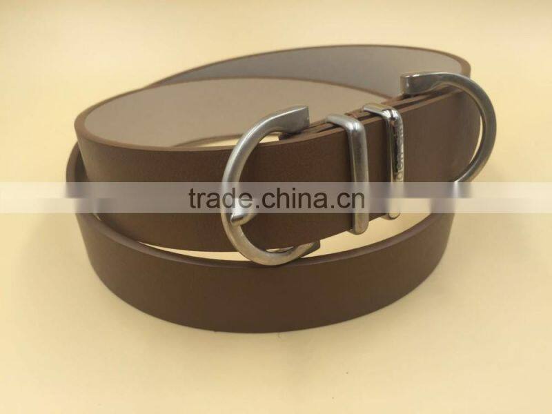 Hot sale lady PU belts with metal loop for garments