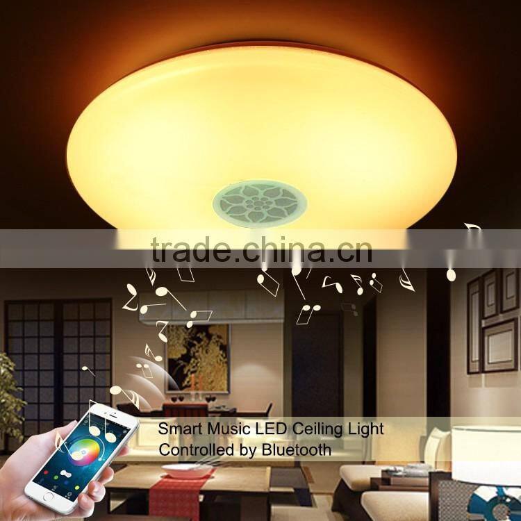 smart phone control led ceiling light music smart ceiling lamp bluetooth speaker music light