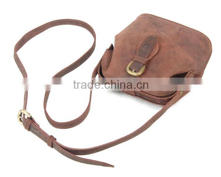 High Quality Travel Full Grain Leather Girl Backpack