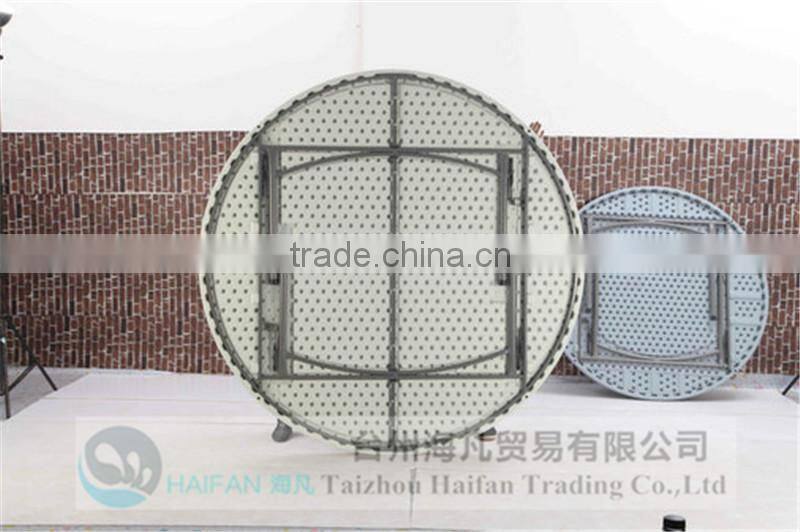 stainless steel bracket PE 2 Meter white round meeting table/modern round conference table with removable legs