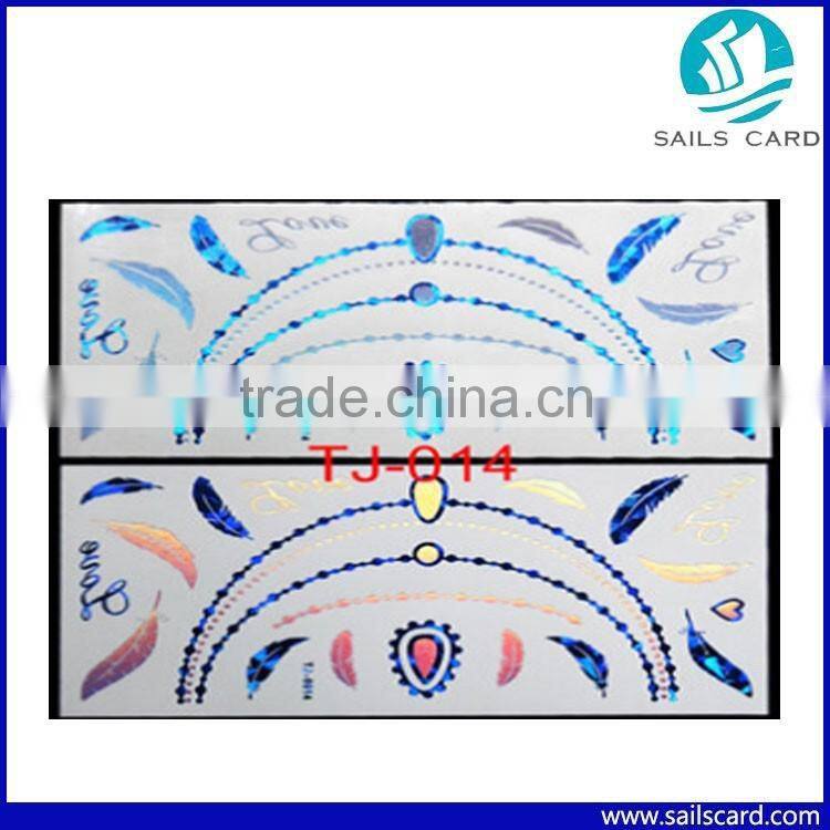 Beautiful New Design Temporary body Tattoo Sticker for Girl