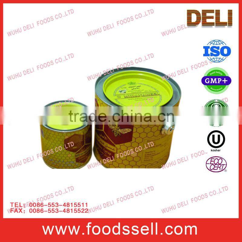 Honey Syrup/honey mix/blend syrup with comb packed in 80/453g glass bottle for Yemen/Middle East Market