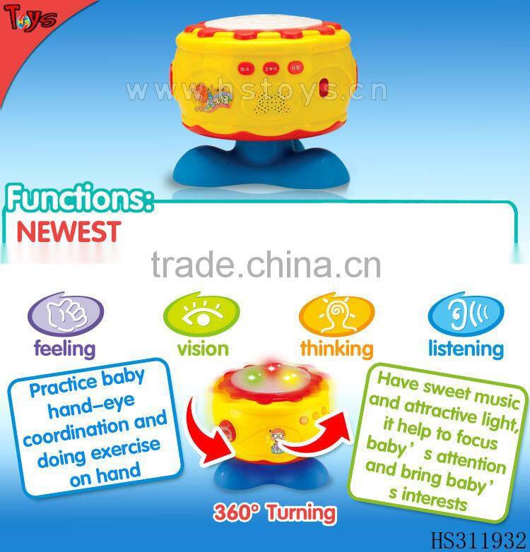 Funny cartoon lovely musical plastic drum set