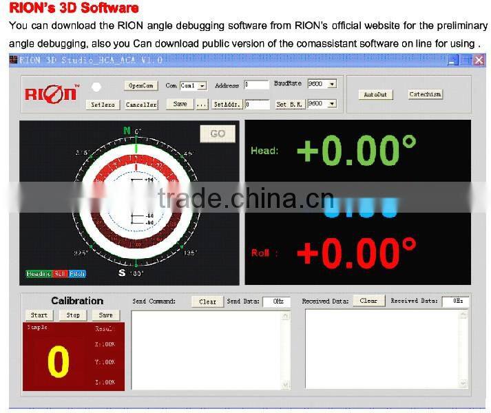 DCM301B High Accuracy 3D Compass Sensor Circuit Board E Compass Sensor PCB Board With Heading Accruacy 0.5deg Tilt Angle +/-90