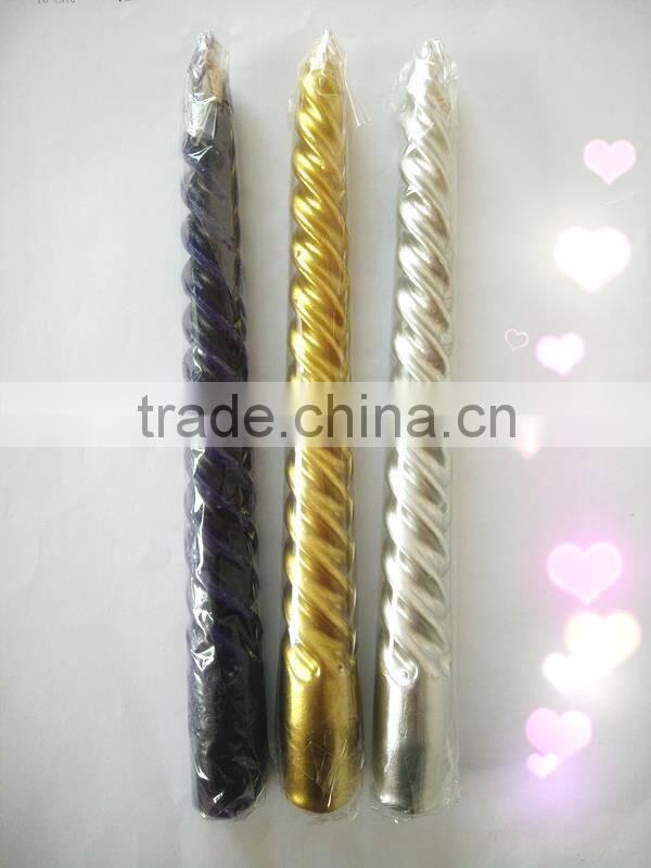 colorful taper and spiral birthday candle for romantic candlelight dinner