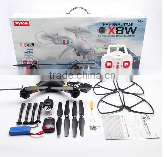 factory Hot selling syma X8W 4ch rc quadcopter drone 2.4Ghz 6-Axis FPV RC Quadcopter Drone with HD camera