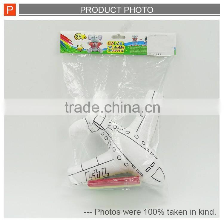 Diy intelligent painting toys stuffed plane