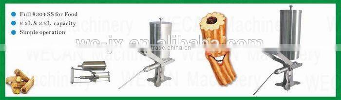 2015 hot sale 3.2L manual filling machine/nutella filler/churro filler machine