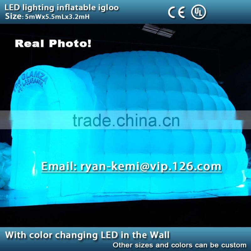 inflatable dome tent with LED inflatable igloo tent with LED inflatable party tent with LED