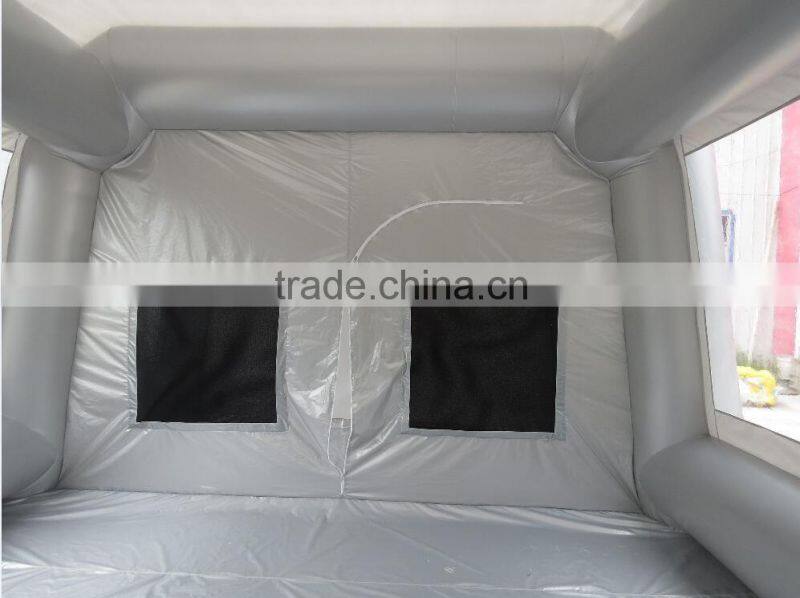 orange green inflatable paint booth