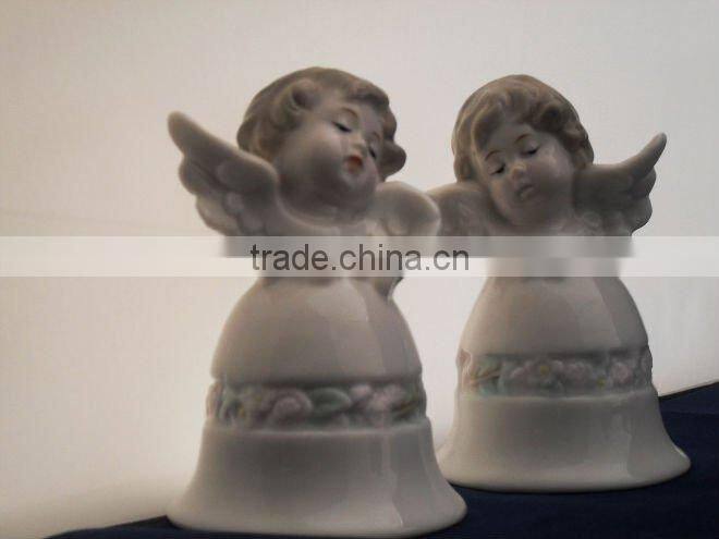 Ceramic Angel bells 4.2" for home decoration (A077)