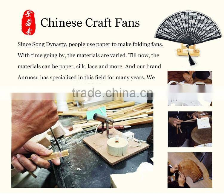 Personalized Japanese Style Lace Fans for Dance