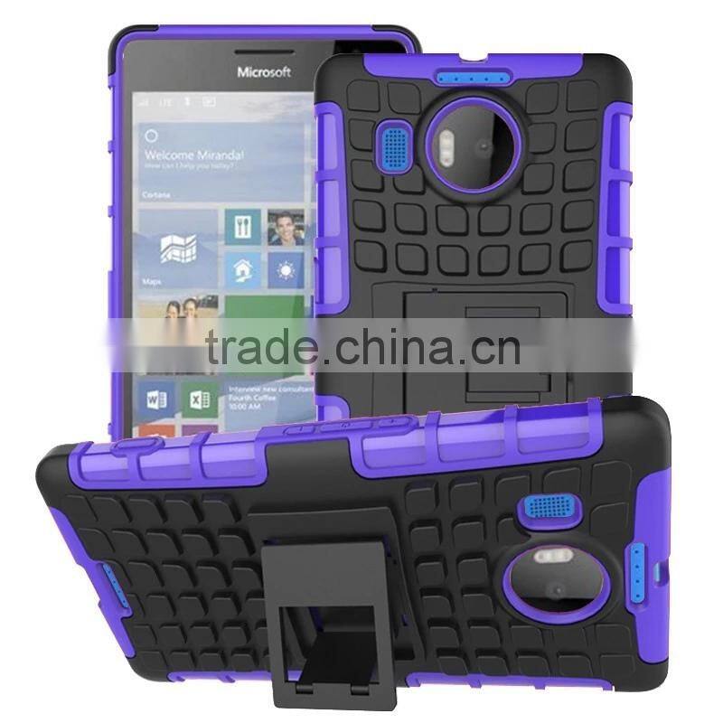 Cell phone accessory 2 In 1 Pattern Silicone and PC Rugged Hybrid 2-in-1 protective case for nokia lumia 950 xl china suppliers