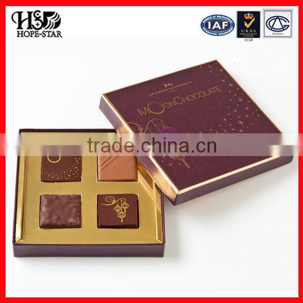 China factory wholesale heart shaped chocolate box paper chocolate packaging box