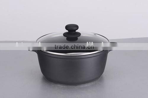 Aluminum Non-stick Casserole Stockpot with Glass Lid