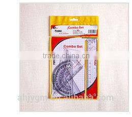 4 Pieces Plastic Ruler Set/geometric ruler set