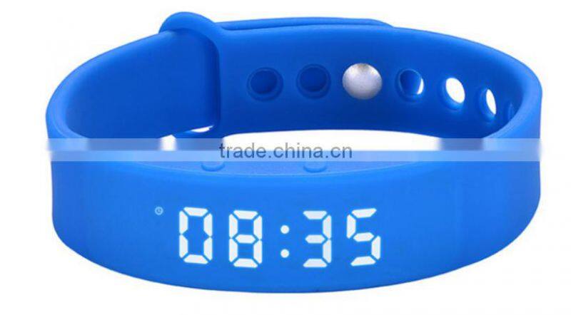 3D Pedometer sleep monitor Temperature calorie sports Silicone LED Smart watch