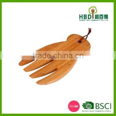 Kitchen bamboo salad server/bamboo salad mixing hand