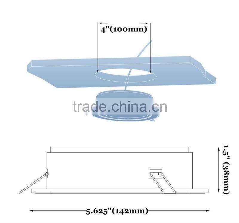recessed abs 5w led ceiling light for office decoration