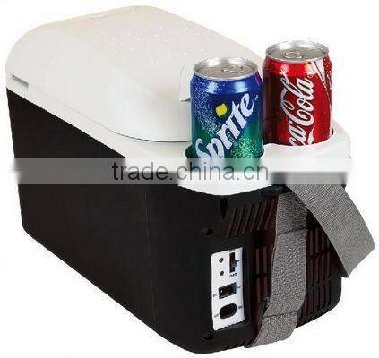 Mini portable car refrigerator with cooler and warmer for promotion 8L