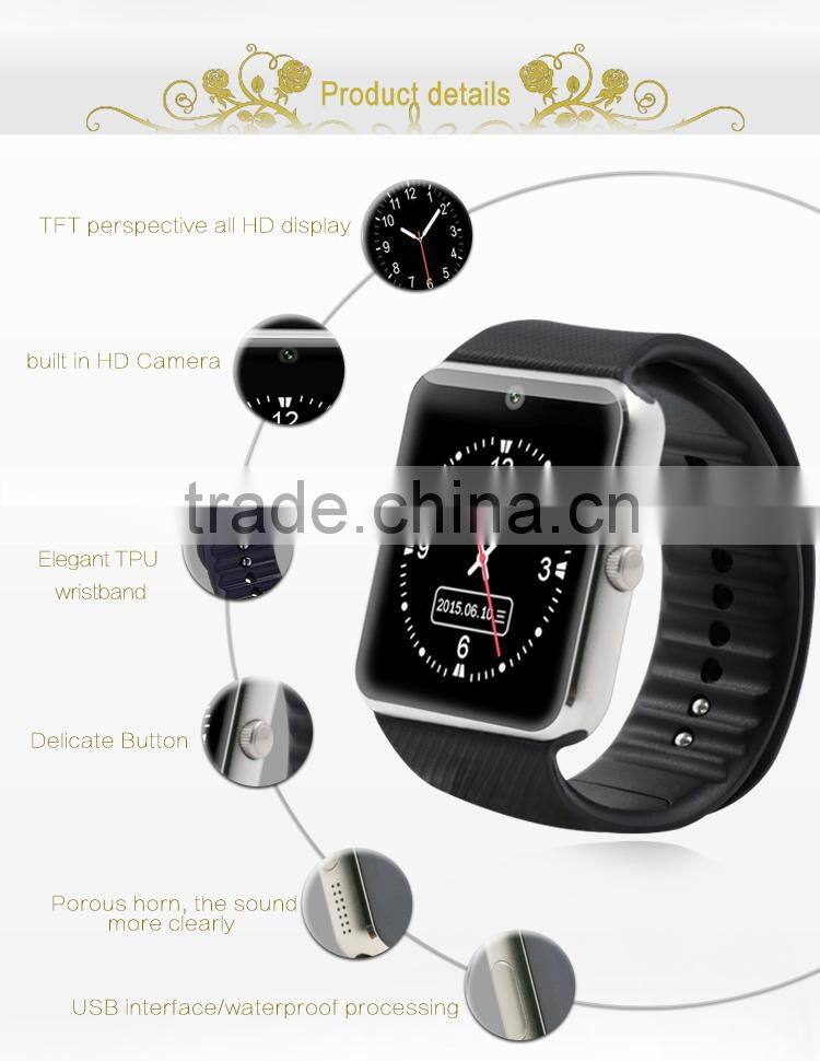 2016 cool mobile phone wrist watch sport for health care gt08