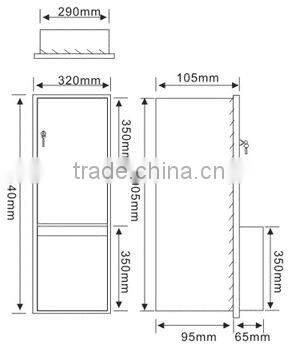 paper dispenser recessed type with waste receptacle(A-700)