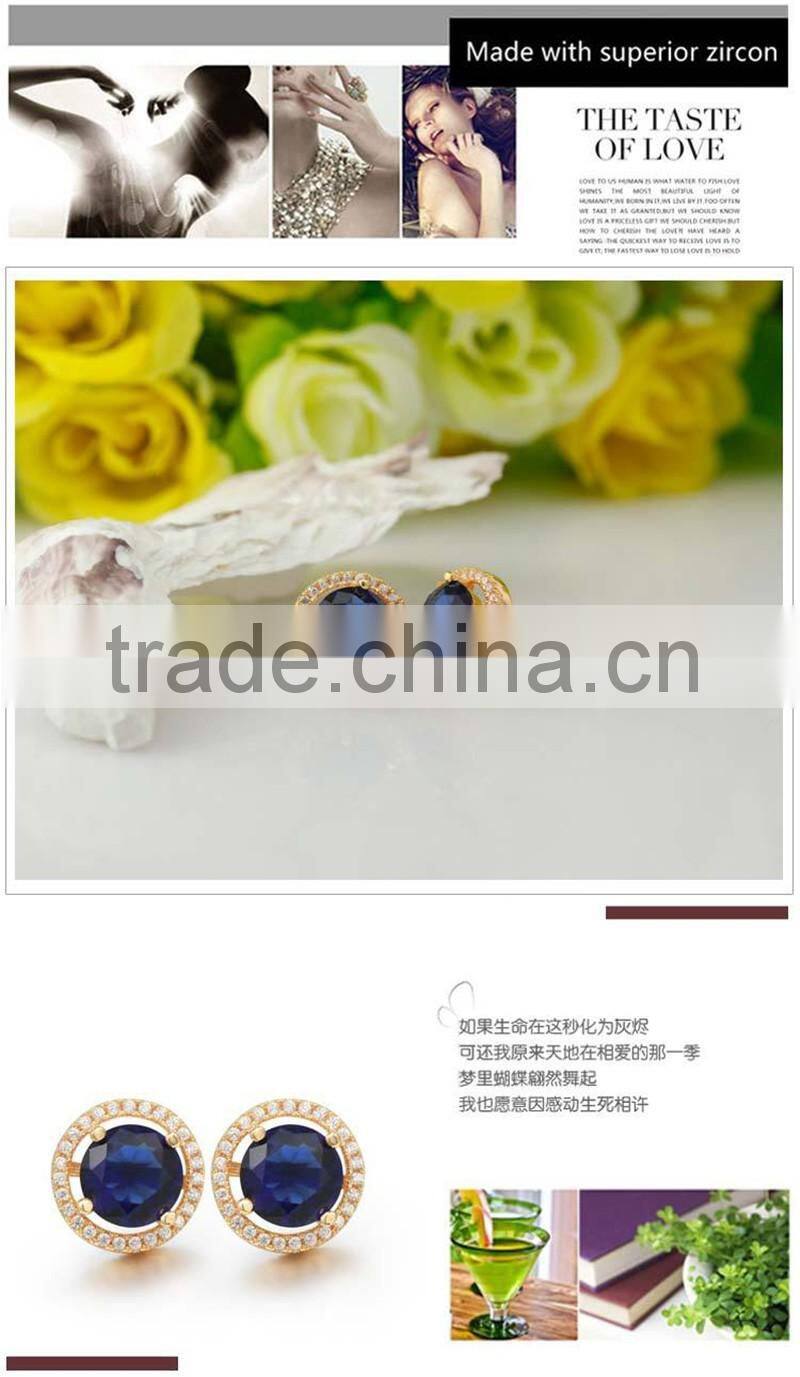 luxery black and red gem stone high fashion 925 sterling silver jewelry earring