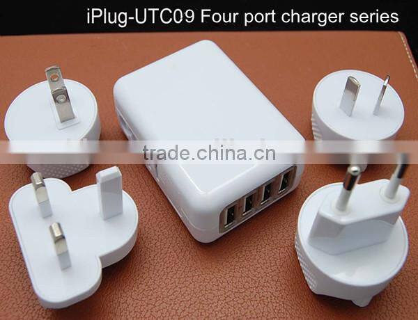 Hot sale 4 port universial usb wall charger usb wall charger ac 100 240v