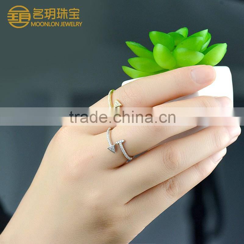 Wholesale unique design of 925 sterling silver arrow openings ring for stylish men