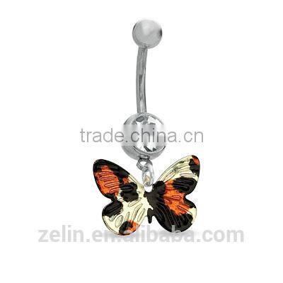 Acrylic belly navel piercings flower fleshed color navel ring make navel belly button rings