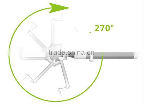 The monopod selfie stick with aux cable and camera