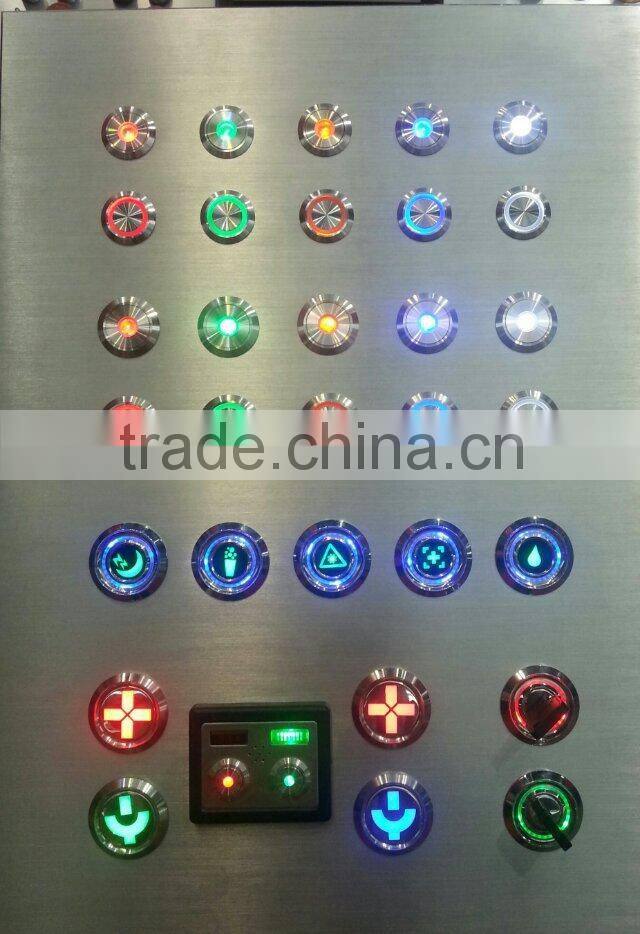 1NO 1NC 22mm flat lockout emergency led usb push pull button switch