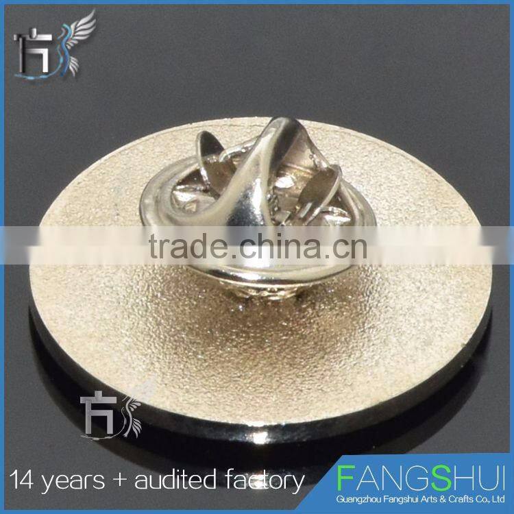 Fast delivery brand badges enamel round pin badges large supply
