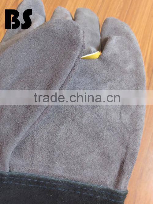 BSSAFETY 13"14"16" heat resistant cow leather welding gloves from china alibaba suppliers