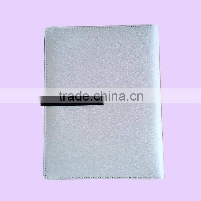 6 hole rings PU leather notebook cover with USB