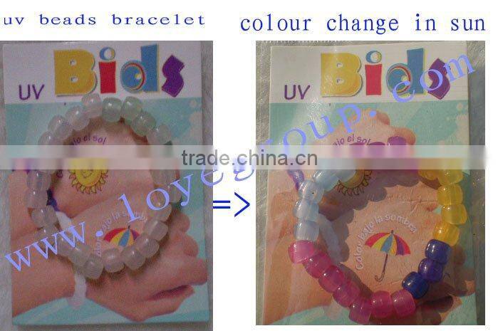 uv bead bracelet colour change bracelet purple colour