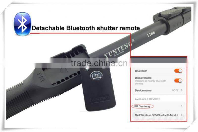 Telescopic Selfie Pole W/ Detachable Wireless Shutter Release & Clip Mount Holder For iPhone Andrpid Phones