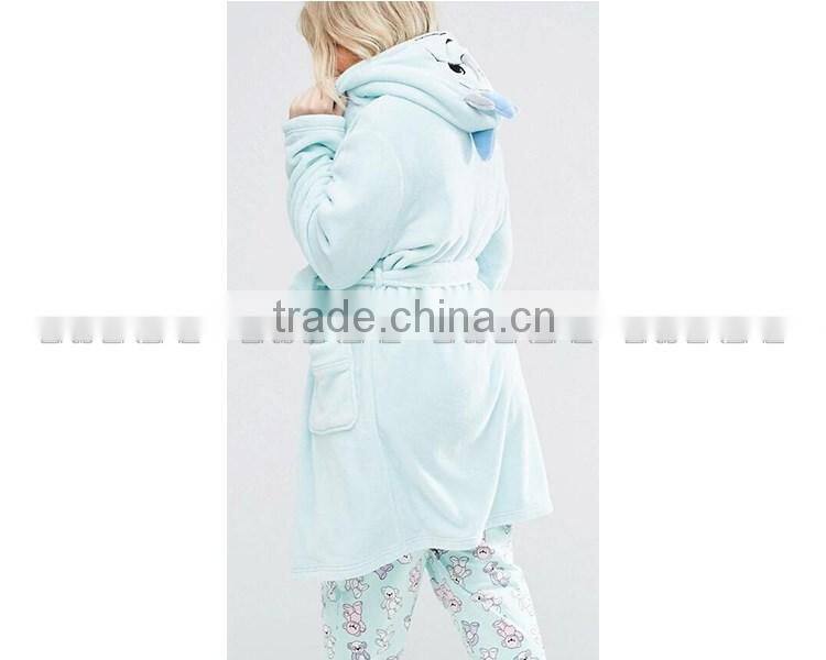 china suppliers coral fleece soft fabric cute cartoon womens sleepwear