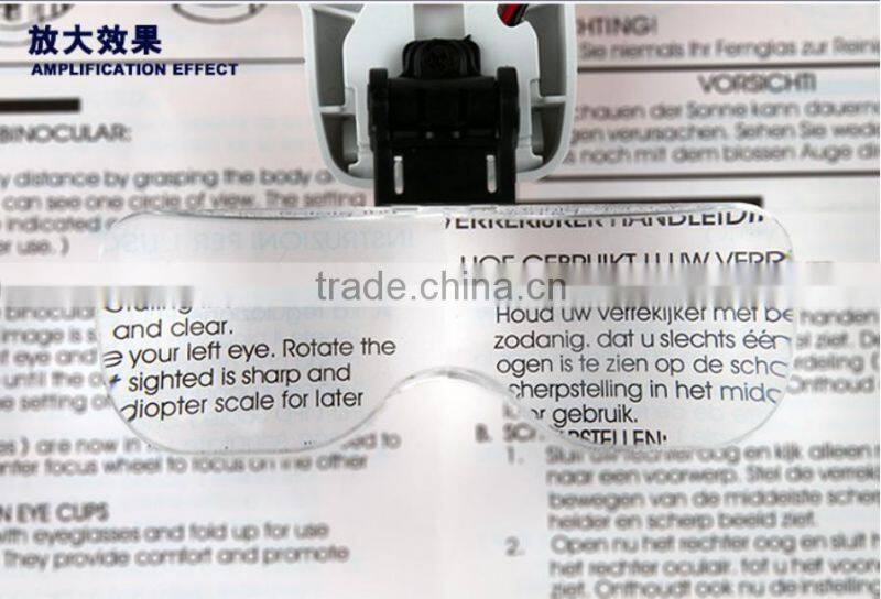 factory prices lenses glass and plastice head magnifier glass examination lamp