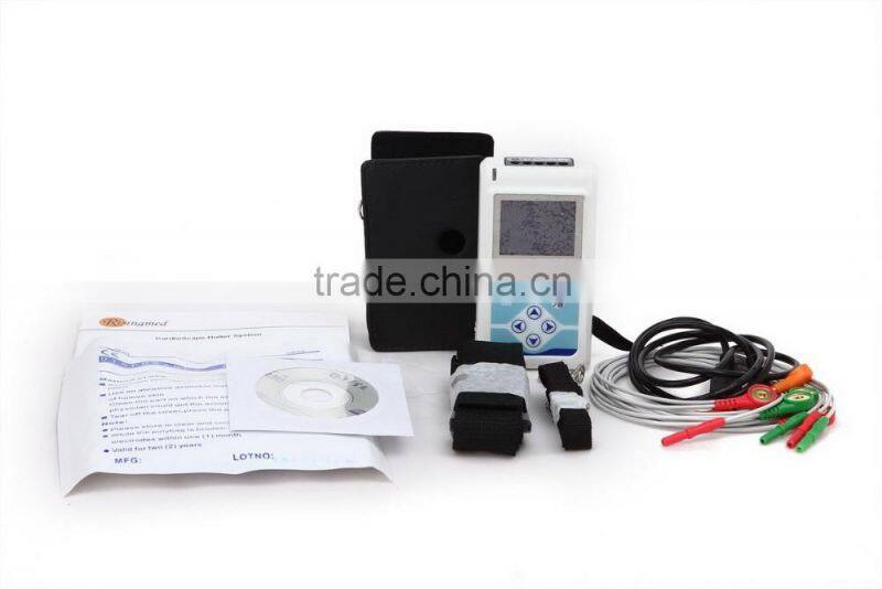 24 Hours Holter Price Medical Equipment Cardiac Heart Monitor 3/12 Channel ECG Holter Price with Free Software-Shelly