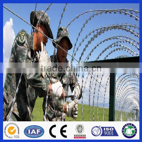 high quality concertina razor wire, barbed razor, razor wire fence for sale