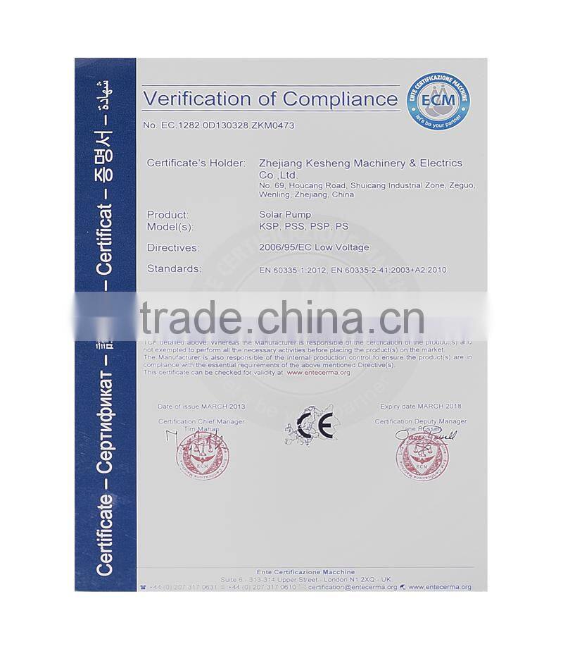 4 Inch solar submersible water pump