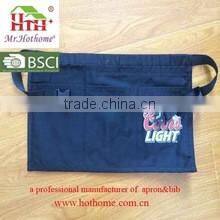 2017 eco-friendly wholesale fashion custom printed heavy cotton canvas jean cooking kitchen waist apron