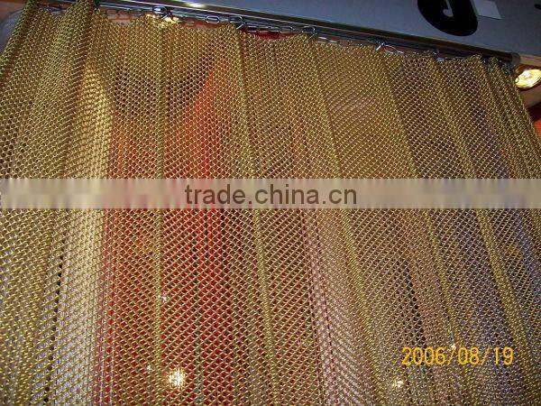 stainless steel fireplace mesh screen curtain