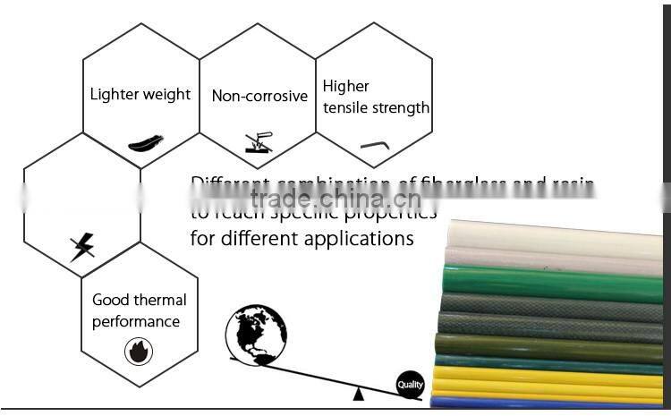 cost effective colorful maintenance free fiberglass colorful rod