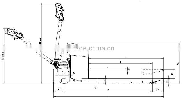 CE ISO 2.0T 2000KG Walkie type Electric Pallet Truck