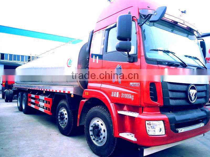 Foton auman 8x4 stainless steel tanker truck milk tanker truck stainless steel tanker truck capacity 30tons