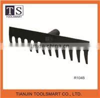 Hot garden hand Steel rake R with long handle for sale