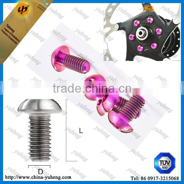 Custom size Titanium head bolt M5 for bike