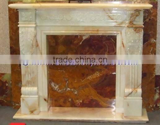 PAKISTAN SUPPLIER ONYX FIREPLACES HEART FLOWER HANDCARVED